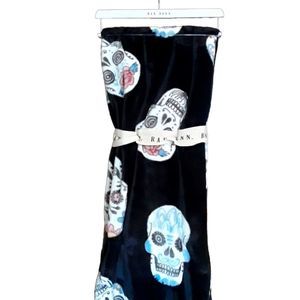 Rae Dunn Enchante Sugar Skull Plush Throw